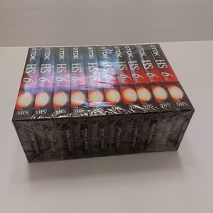 TDK Premium Quality HS 6 Hours T-120 Blank VHS Tapes New & Sealed Pack Of 10